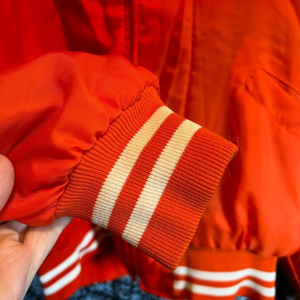 Vintage Holloway varsity zipper jacket in orange size XL. Games, parties, fun! - Picture 7 of 11